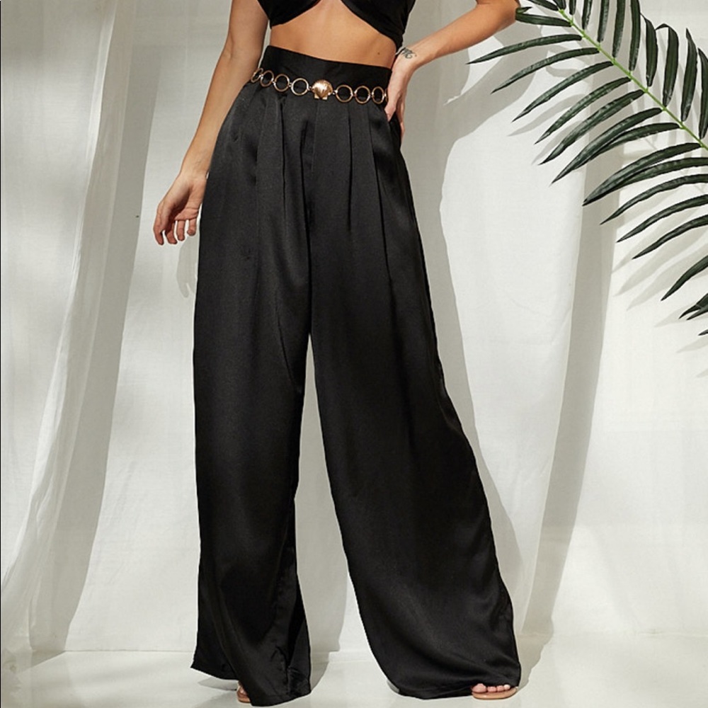 *NEW* Satin Pants - Black